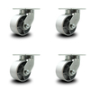 Service Caster 6 Inch Extra Heavy Duty Semi Steel Cast Iron Wheel Swivel Caster SCC, 4PK SCC-KP92S630-SSR-4